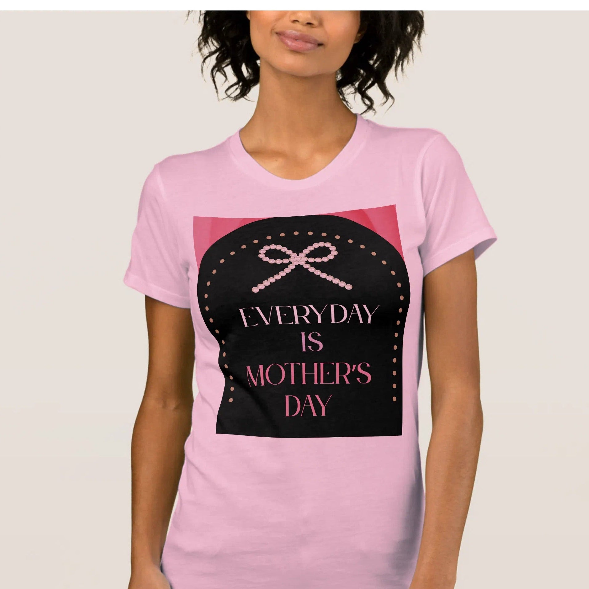 Pink Pearl Bow Mother's Day Shirt